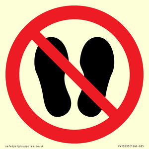 Do not step or stand here symbol only